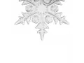 Фигурка подвесная Снежинка RGB 7x6 см