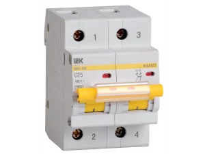 KARAT Автоматический выключатель ВА47-100 2P C 25А 10кА IEK
