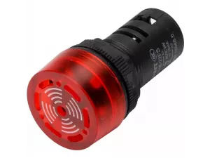 Сигнализатор звуковой ND16-22FS Ф22мм красный LED AC220B (CHINT) 593399